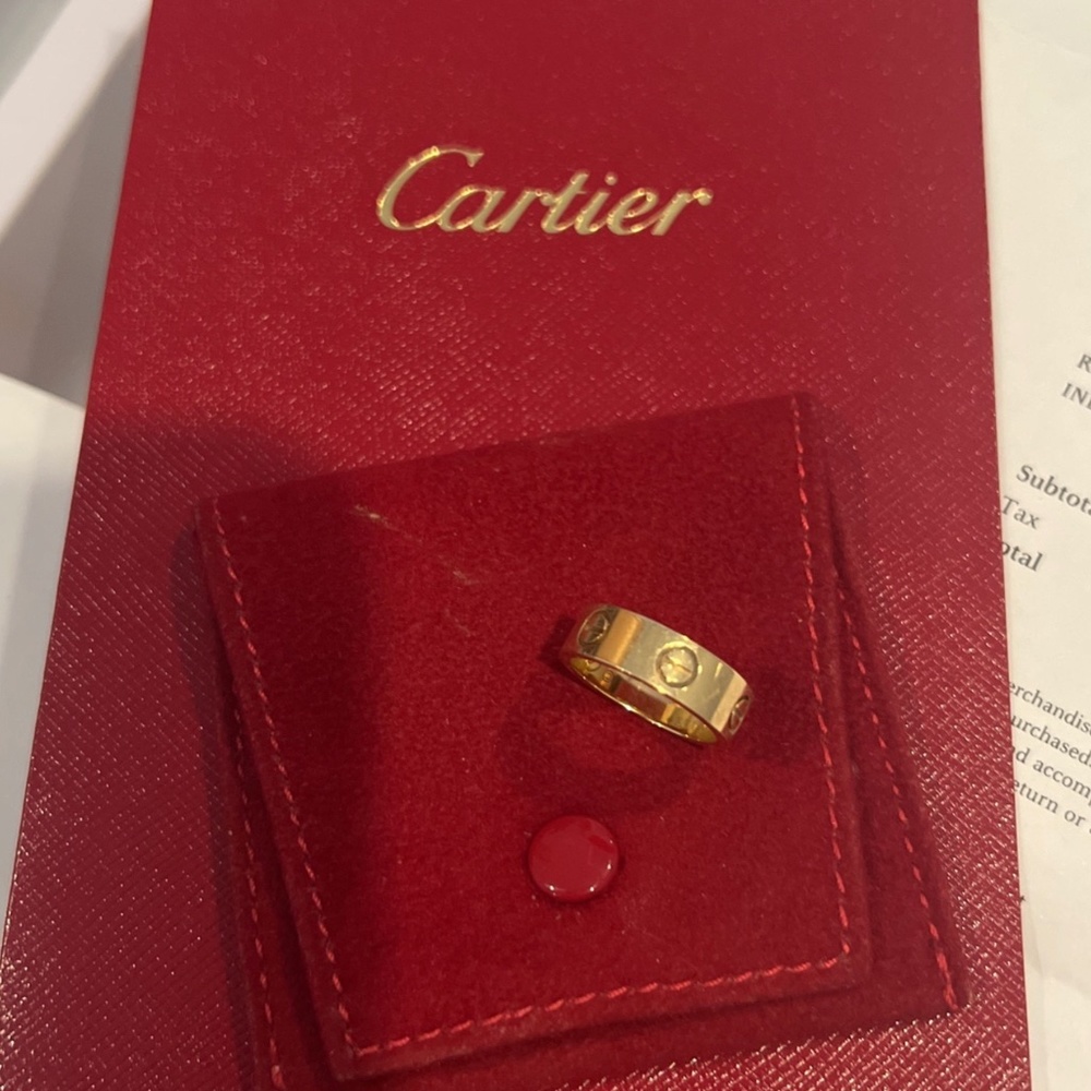 Used Cartier love ring in yellow gold size 49